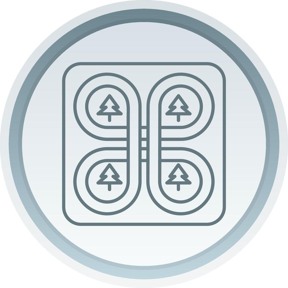Overpass Linear Button Icon vector
