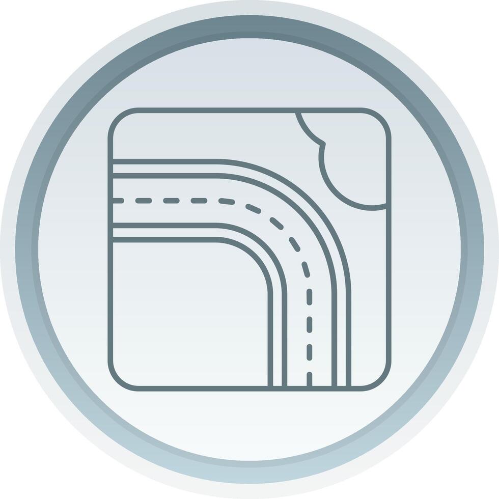 Highway Linear Button Icon vector
