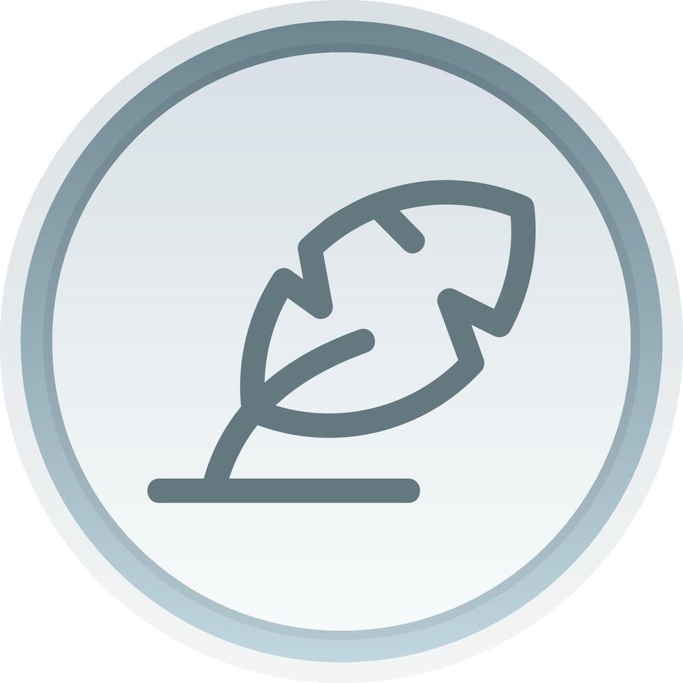 Feather pen Linear Button Icon vector