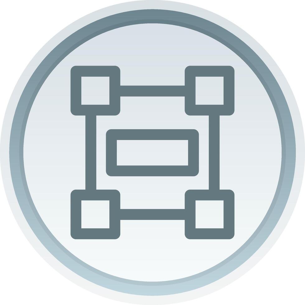 Rectangle frame Linear Button Icon vector