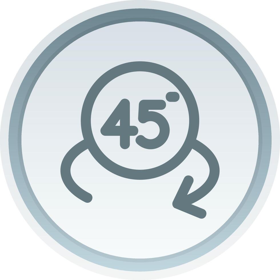 Rotate angle 45 Linear Button Icon vector