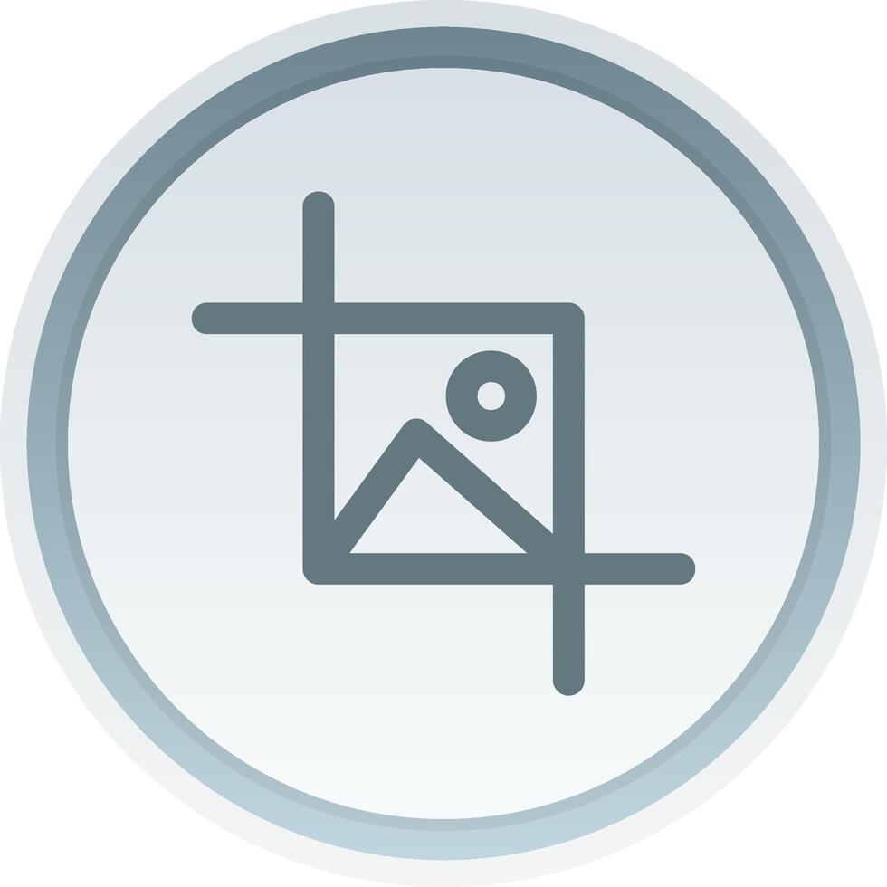 Crop selection Linear Button Icon vector
