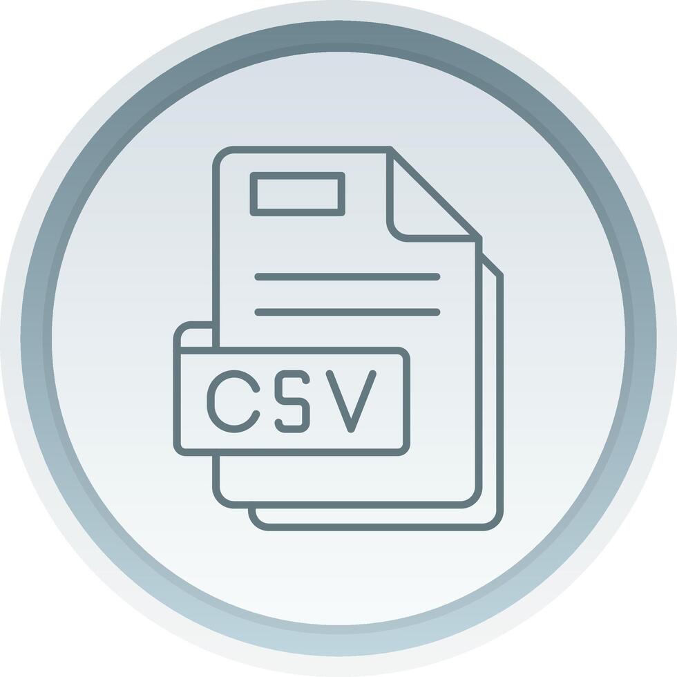 Csv Linear Button Icon vector