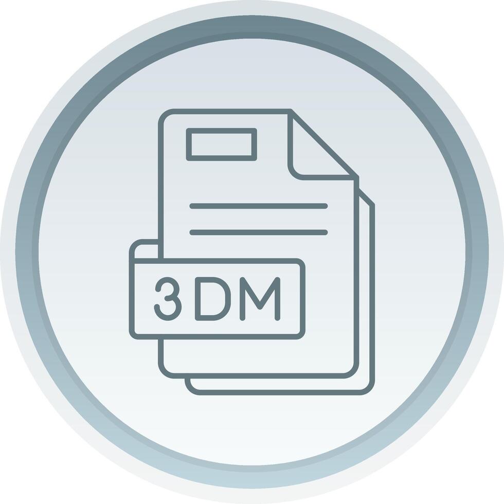 3dm lineal botón icono vector