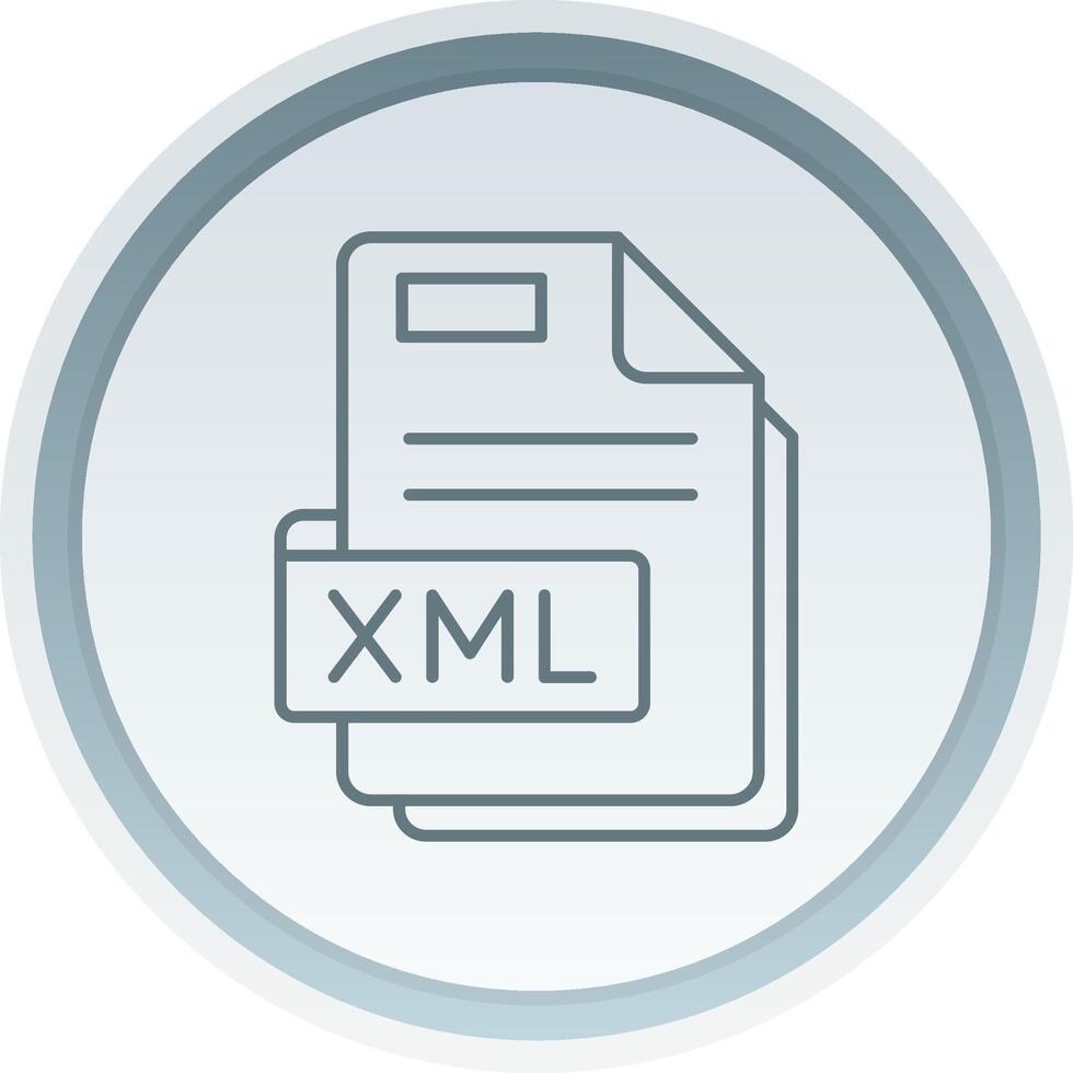 Xml Linear Button Icon vector