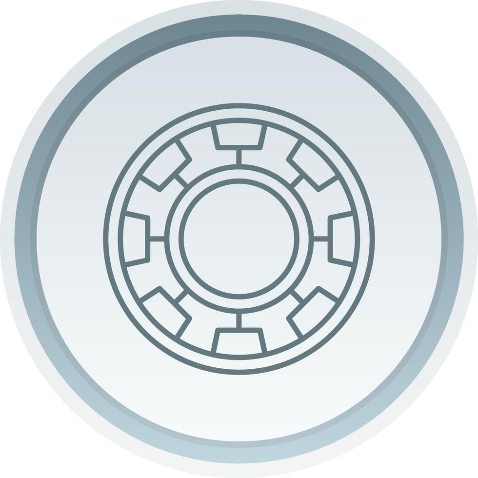 Chip Linear Button Icon vector