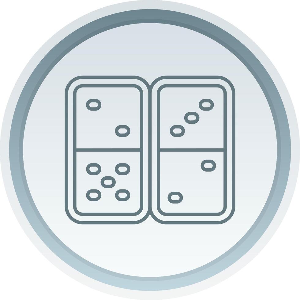 Domino Linear Button Icon vector