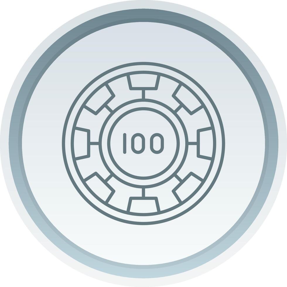 Chip Linear Button Icon vector
