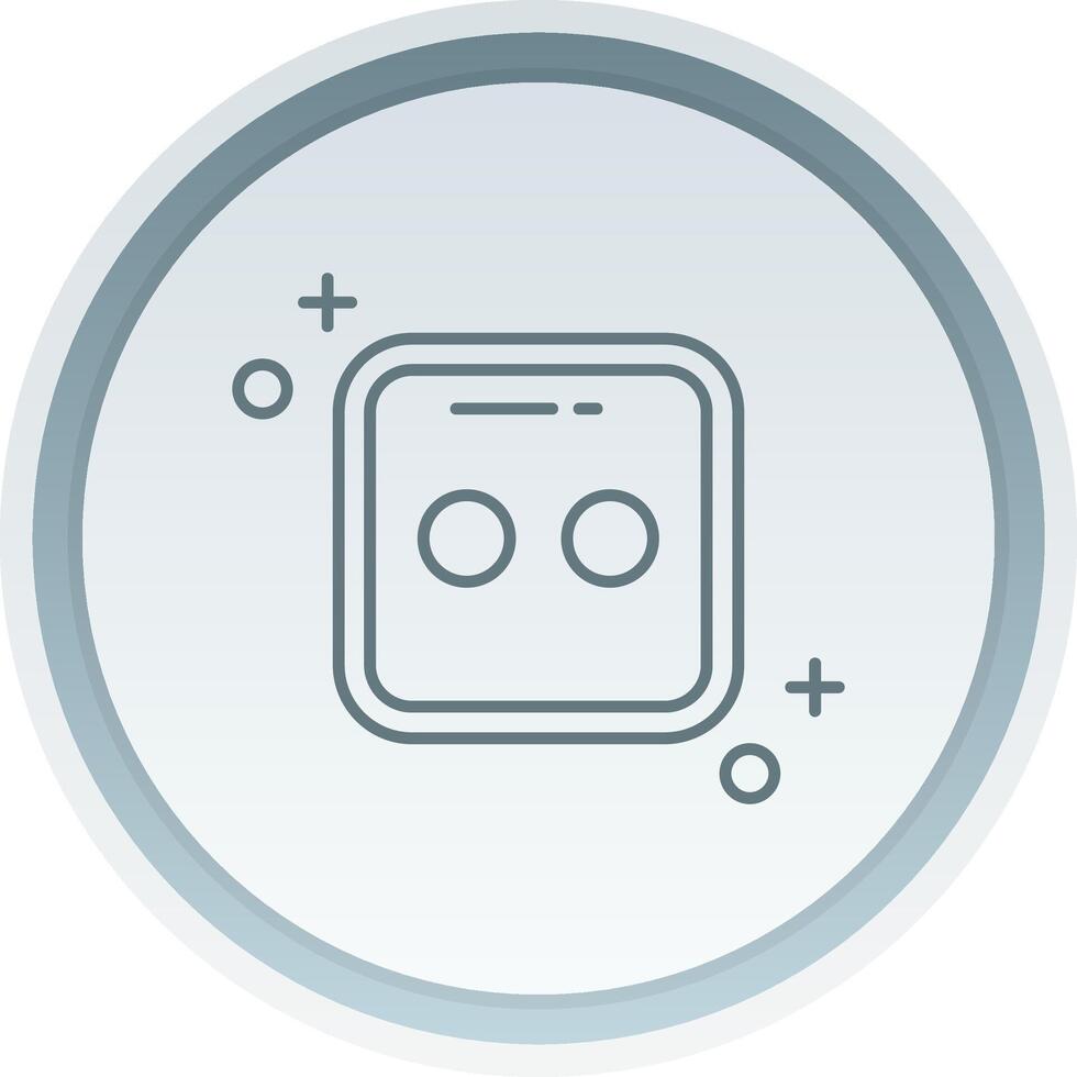 Dice two Linear Button Icon vector