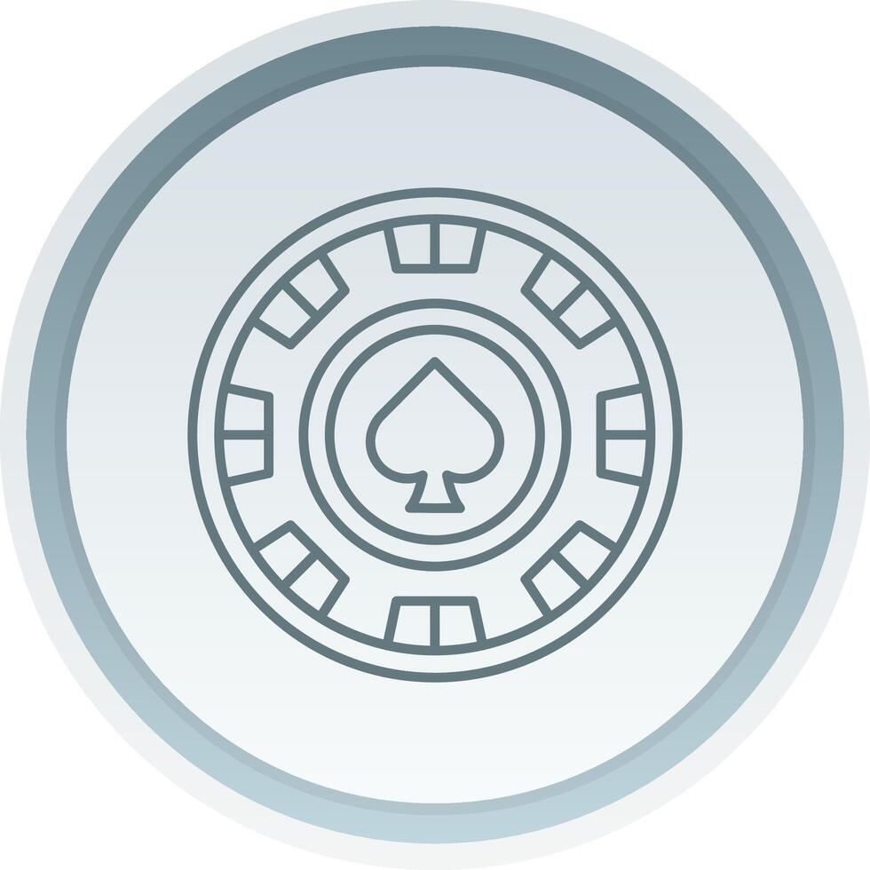 Chip Linear Button Icon vector