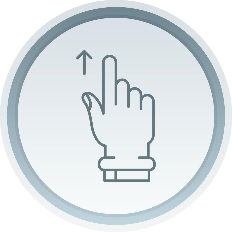 Swipe Up Linear Button Icon vector