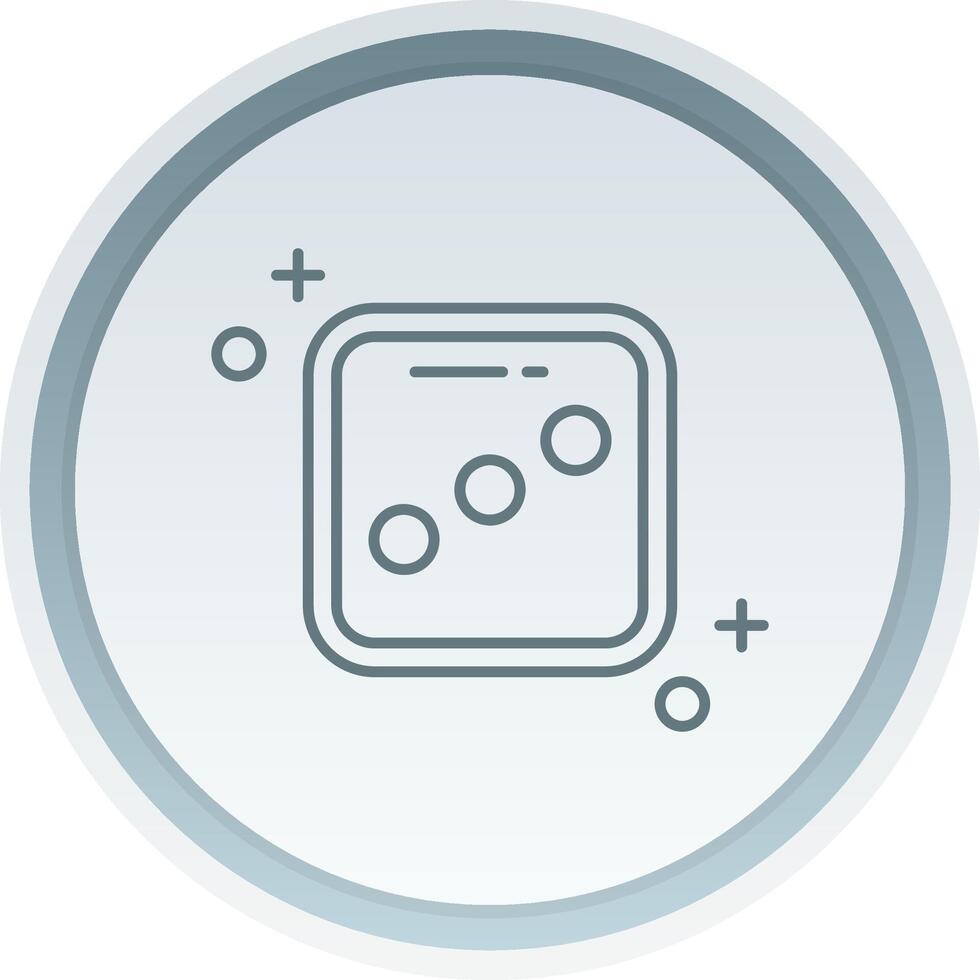 Dice three Linear Button Icon vector