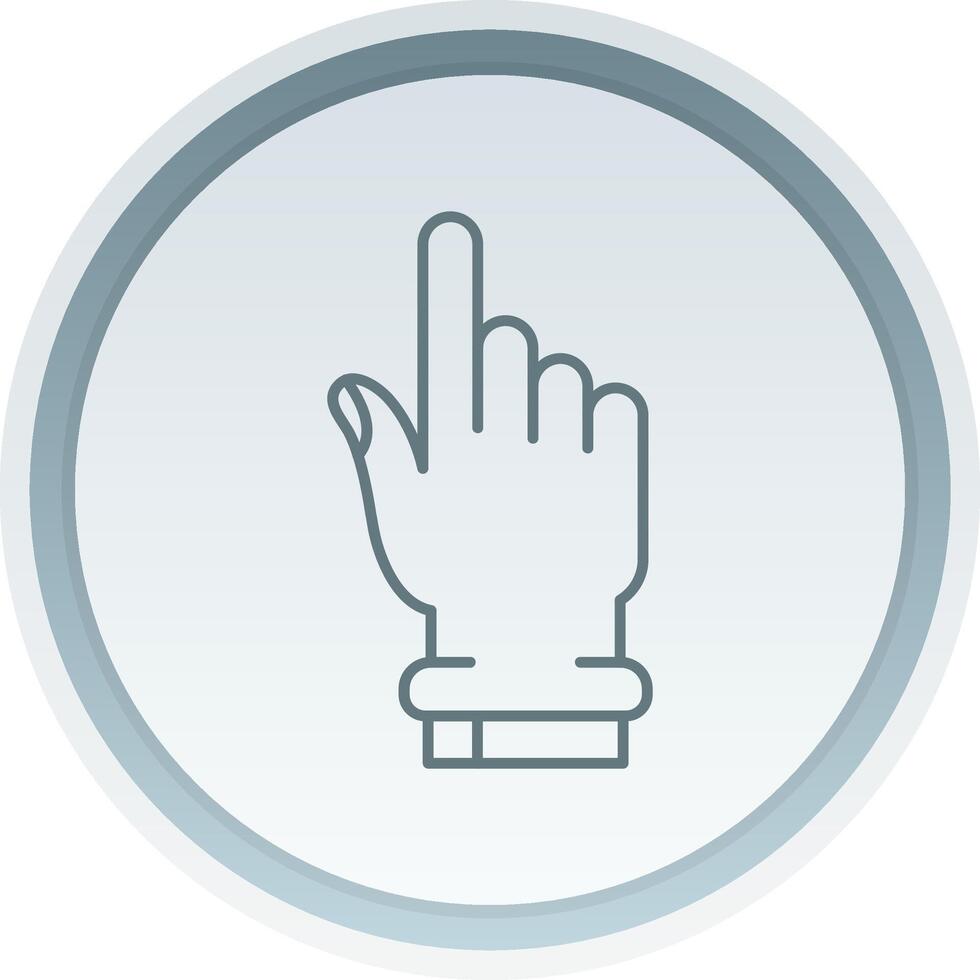 Hand click Linear Button Icon vector