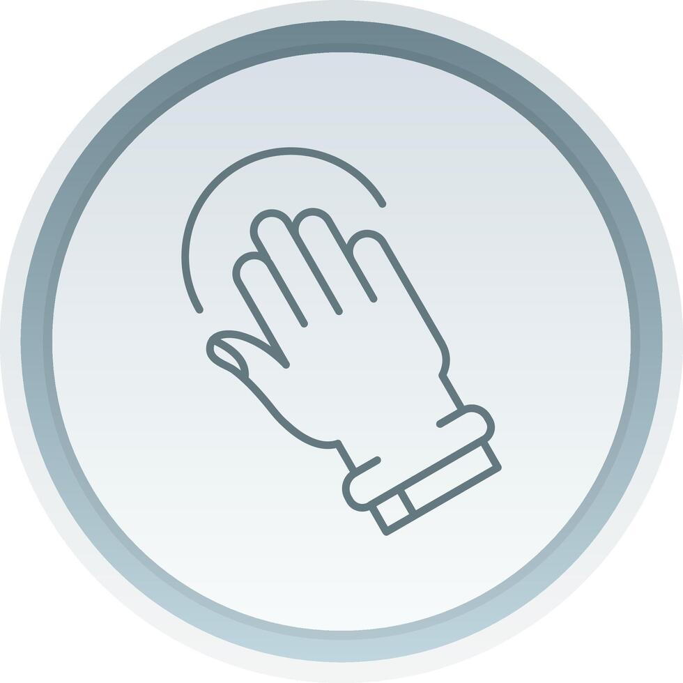 Tilted Hand Linear Button Icon vector