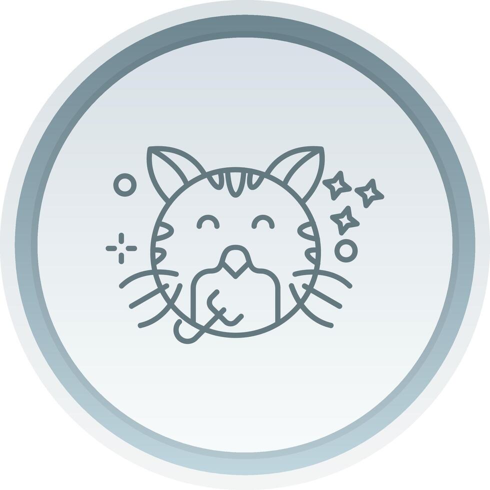 Congratulation Linear Button Icon vector