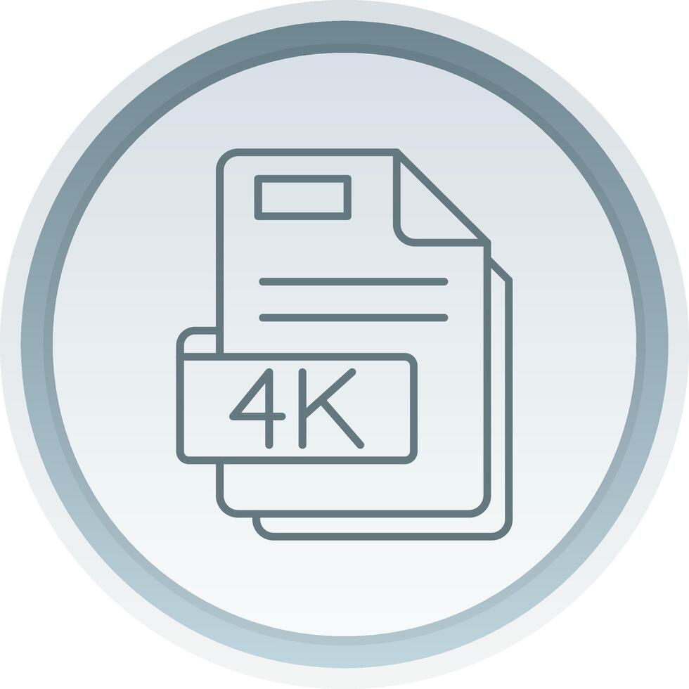 4k Linear Button Icon vector