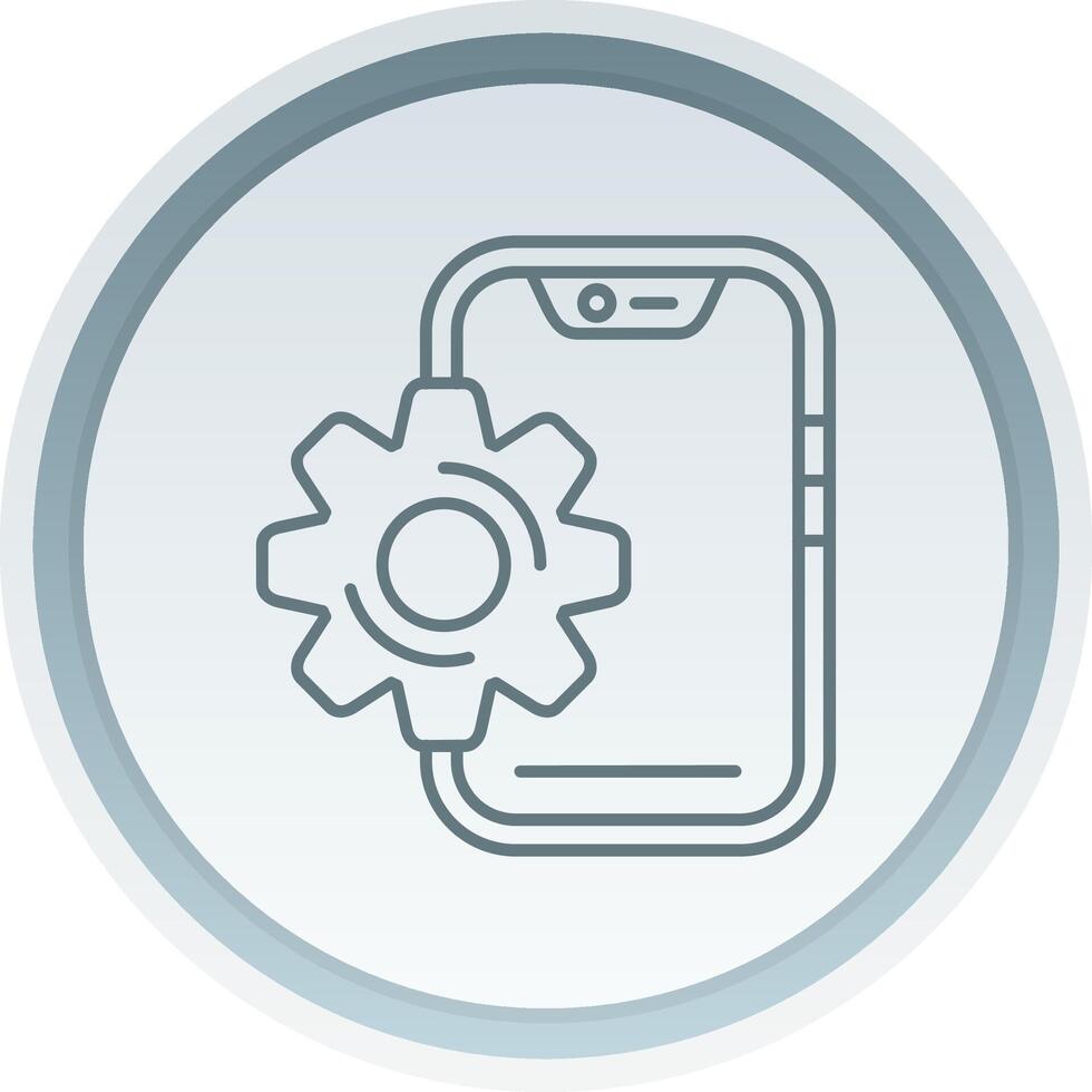 Setting Linear Button Icon vector