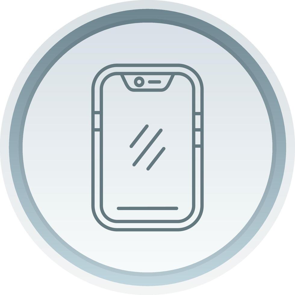 Smartphone Linear Button Icon vector