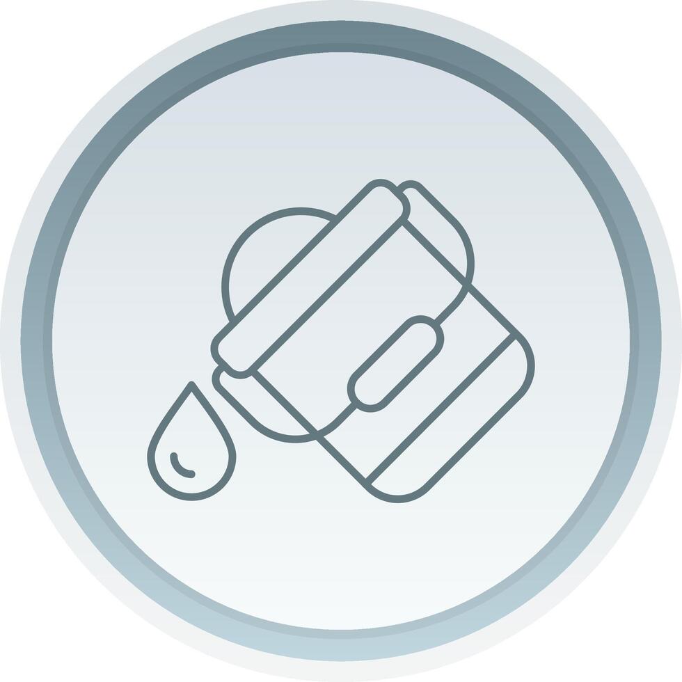 Bucket Linear Button Icon vector