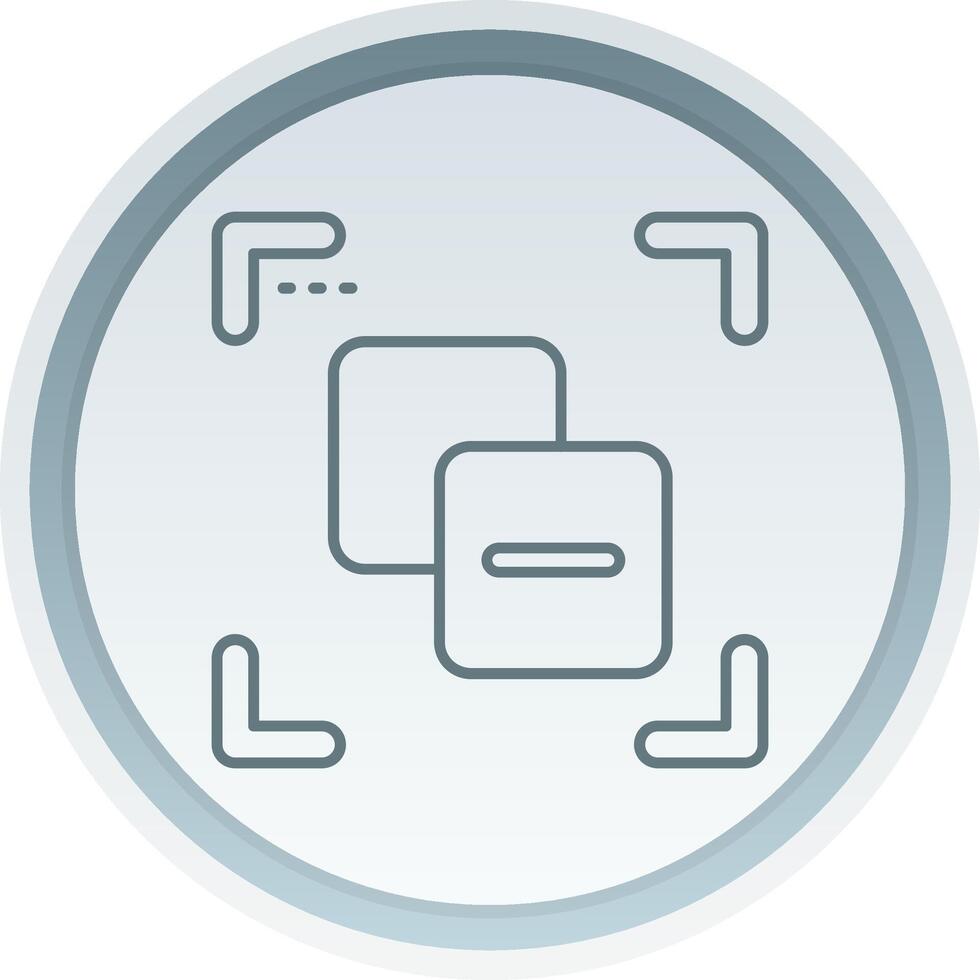 Substract Linear Button Icon vector