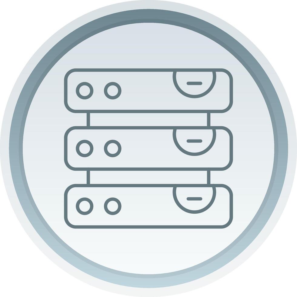Database Linear Button Icon vector