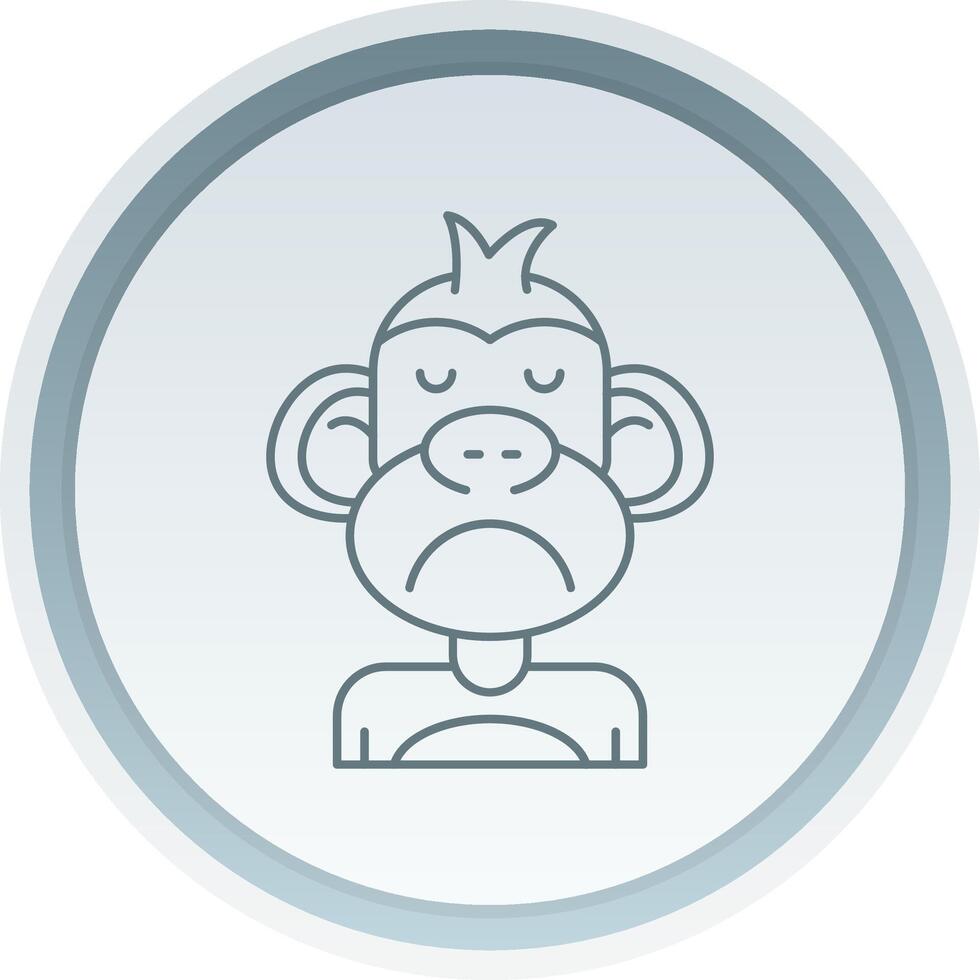 Sad Linear Button Icon vector