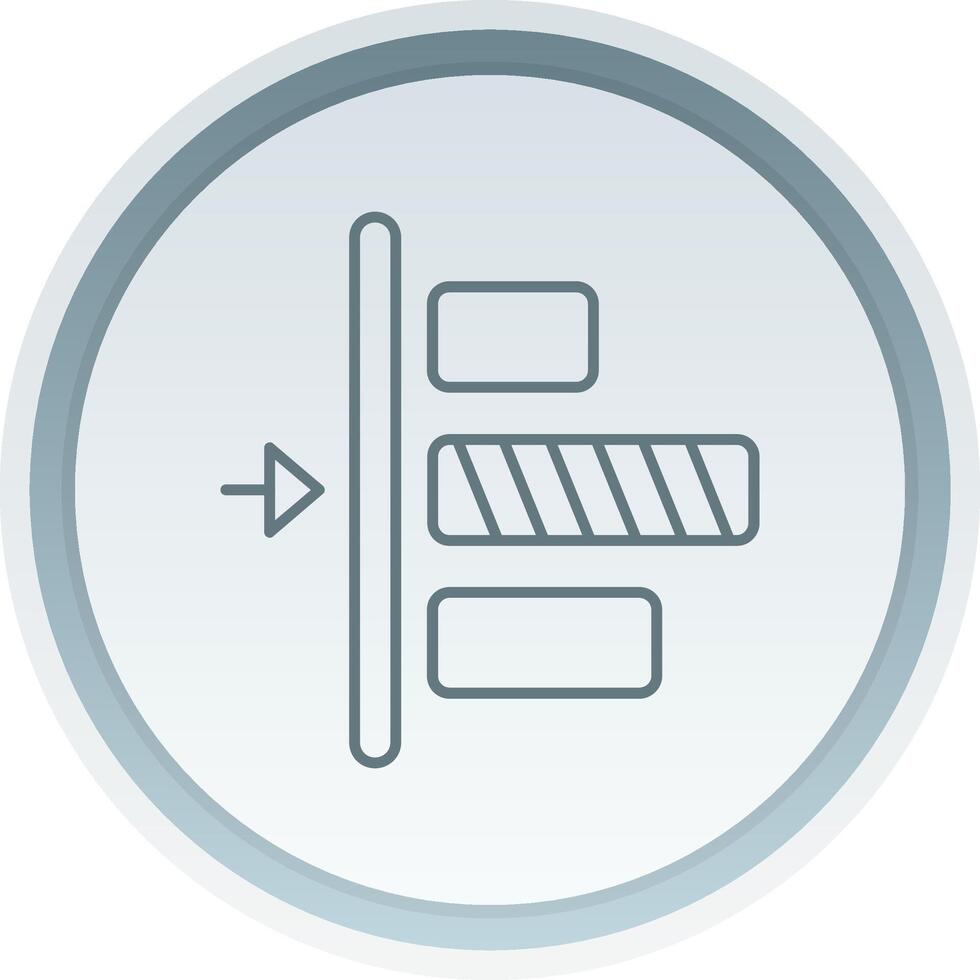 Left alignment Linear Button Icon vector