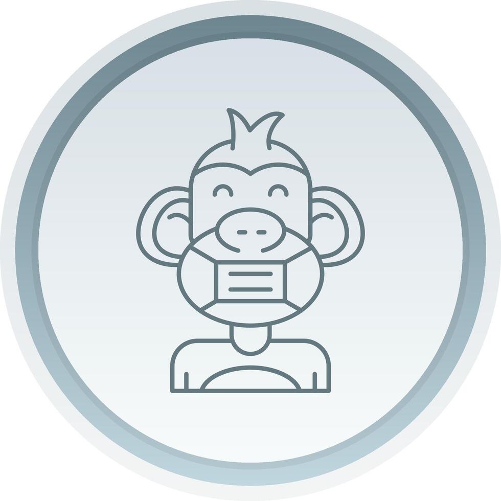 Face mask Linear Button Icon vector