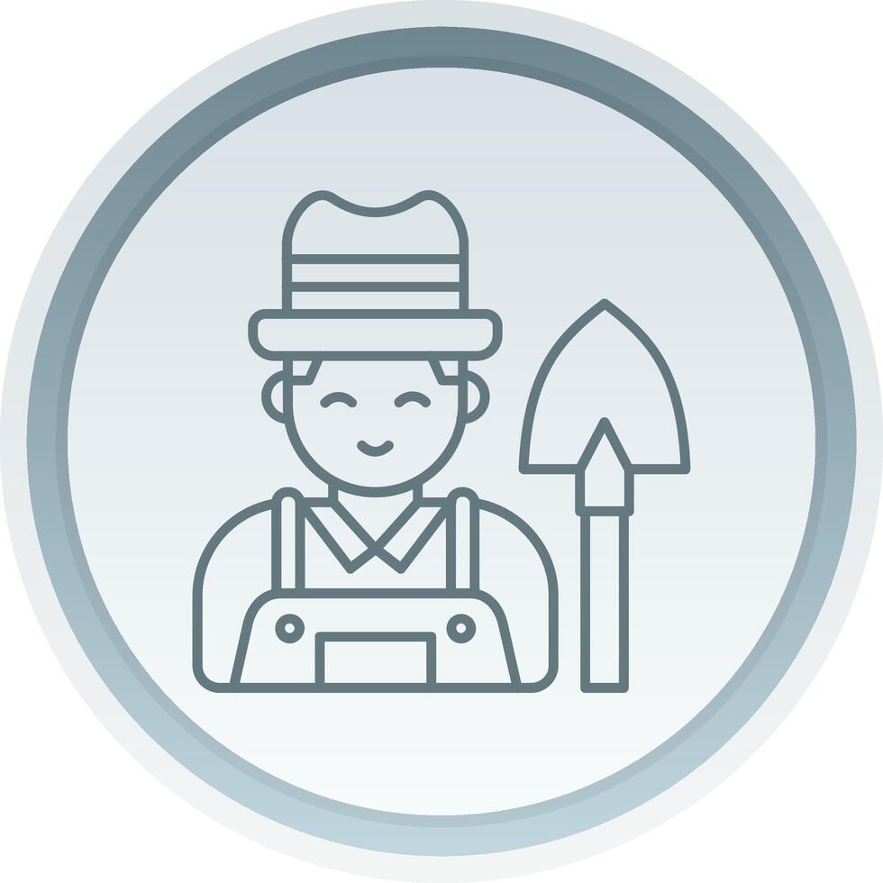 Farmer Linear Button Icon vector