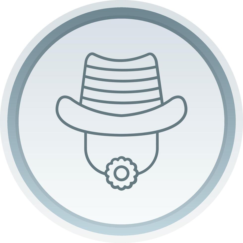Hat Linear Button Icon vector