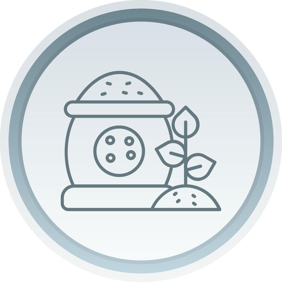 Fertilizer Linear Button Icon vector