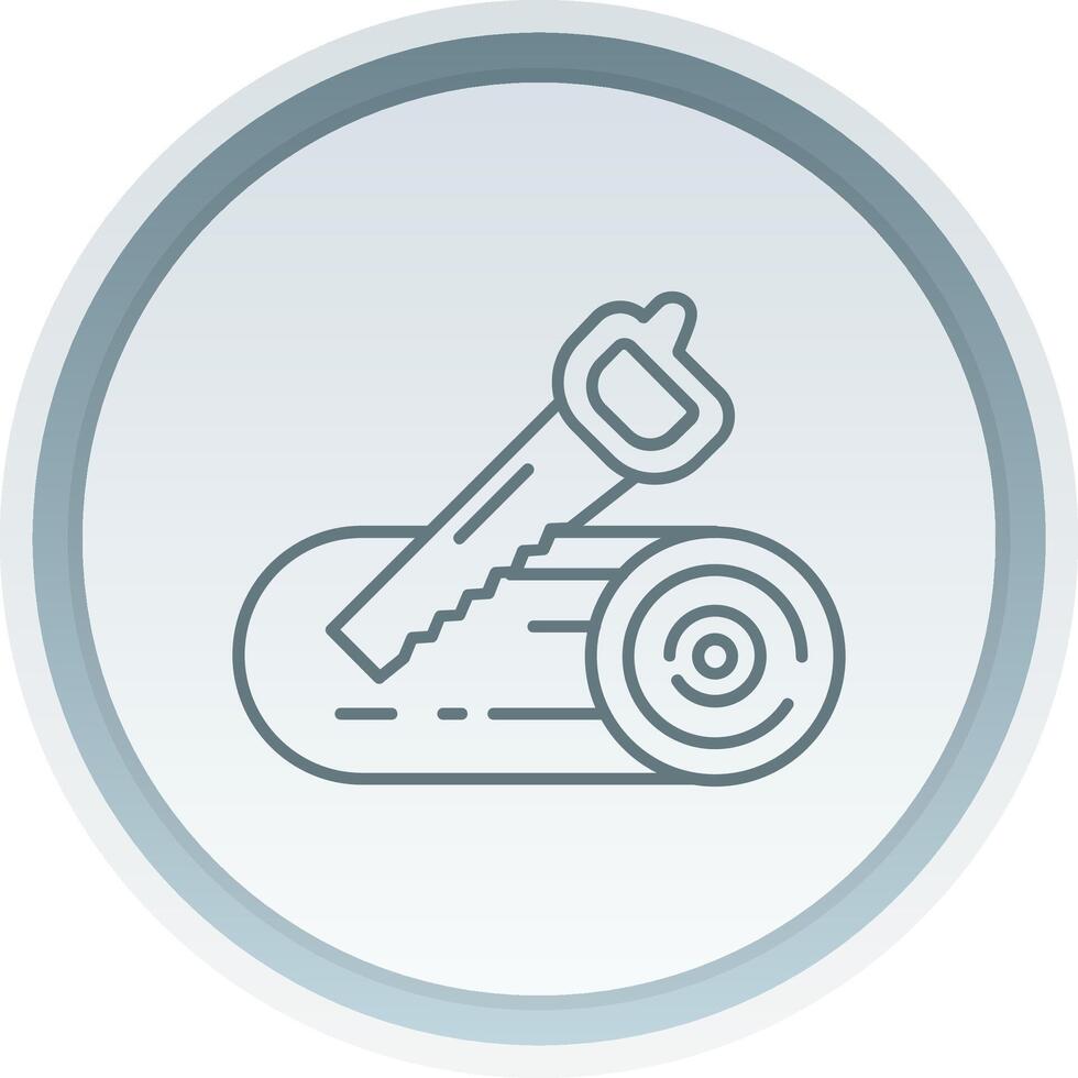 Sawing Linear Button Icon vector