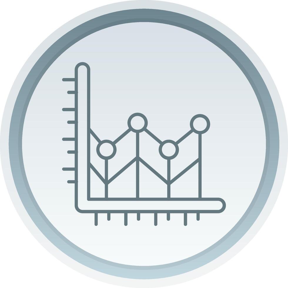 Line chart Linear Button Icon vector