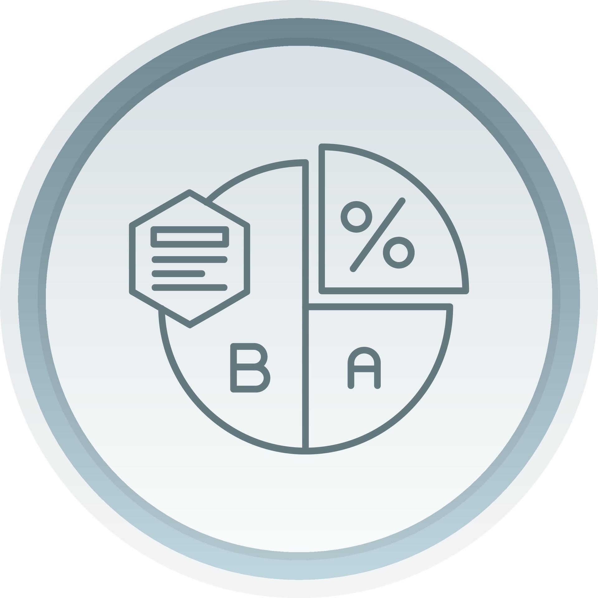 Pie chart Linear Button Icon 37839336 Vector Art at Vecteezy