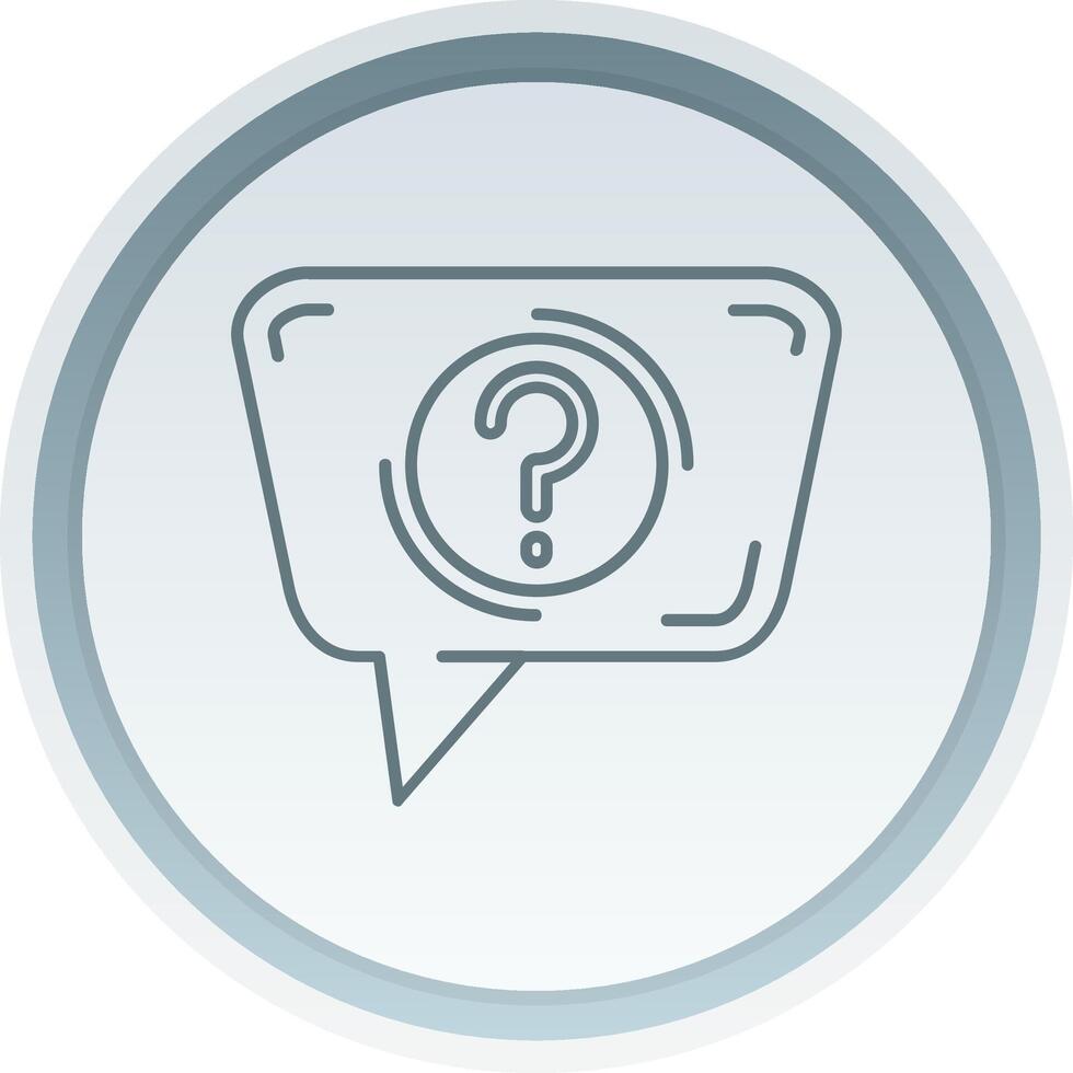 Question Linear Button Icon vector