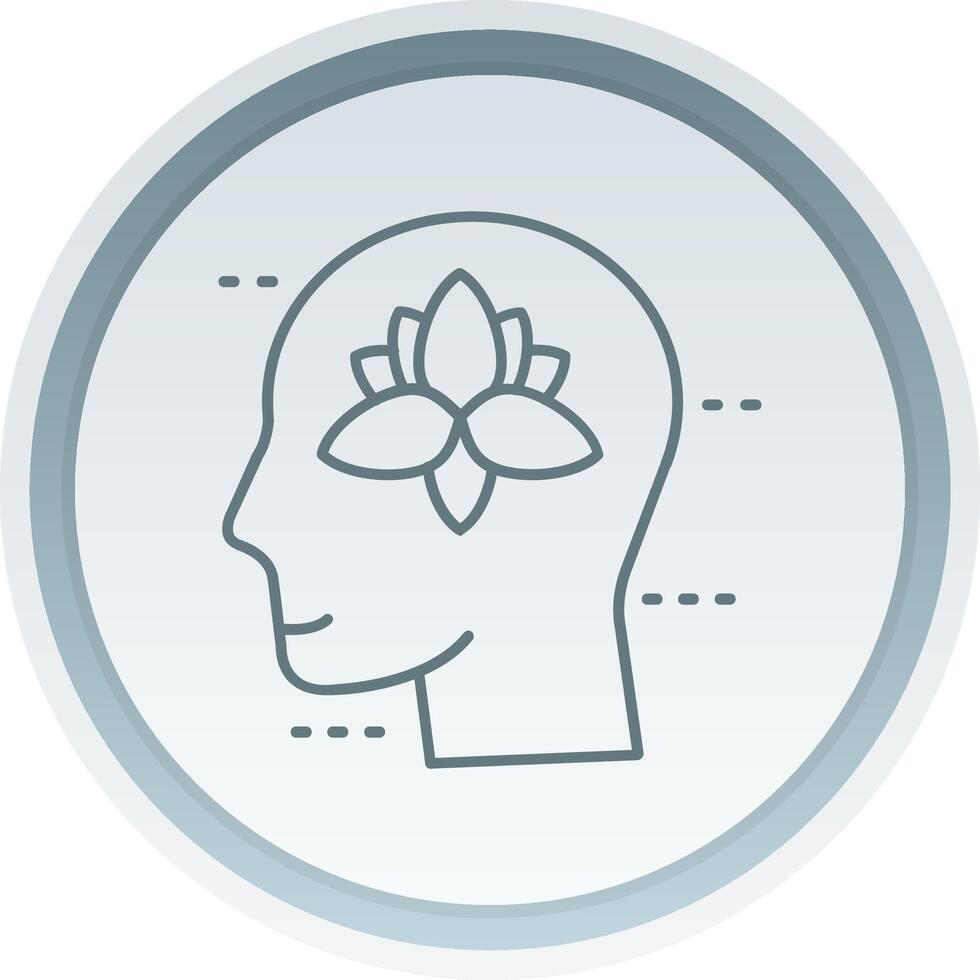 Meditation Linear Button Icon vector