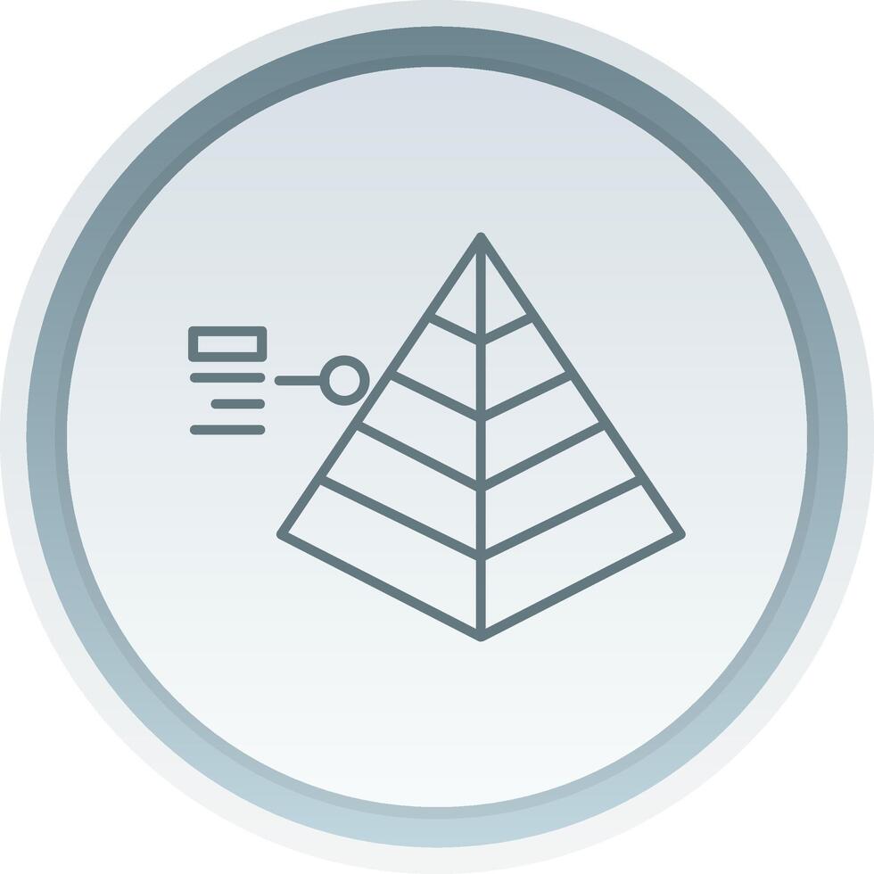 Piramid Linear Button Icon vector