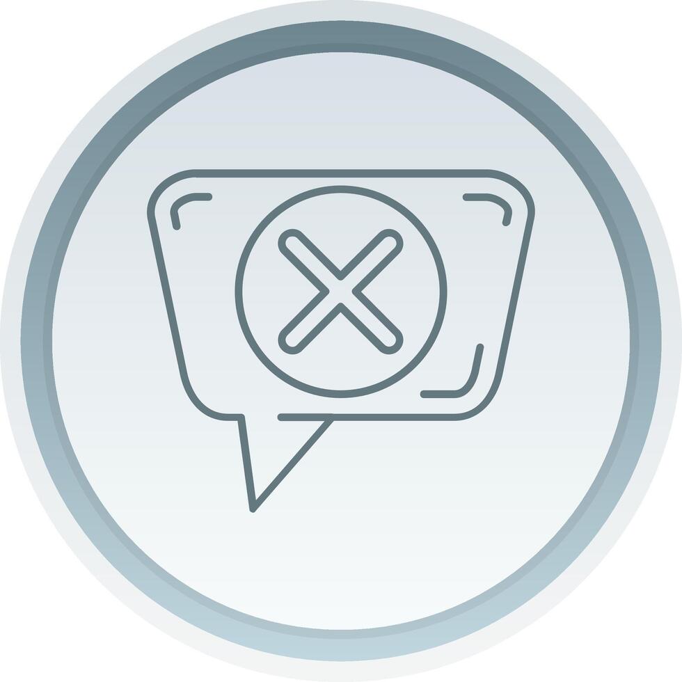 Cross mark Linear Button Icon vector