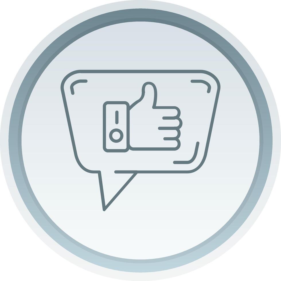 Like Linear Button Icon vector