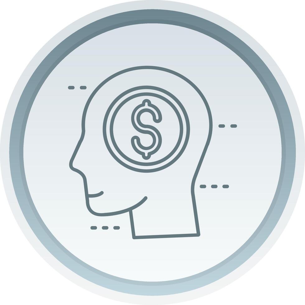 Greed Linear Button Icon vector