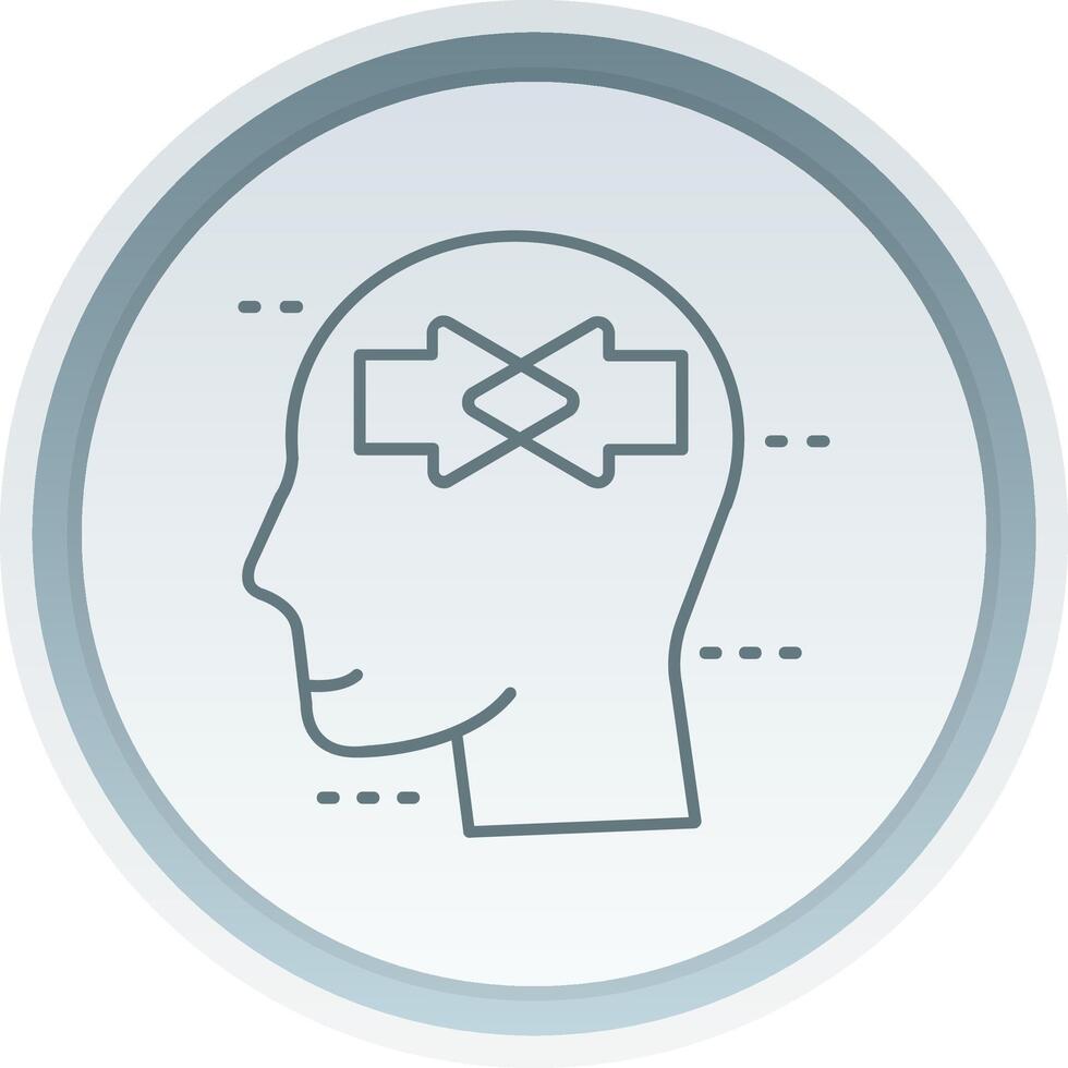 Conflict Linear Button Icon vector