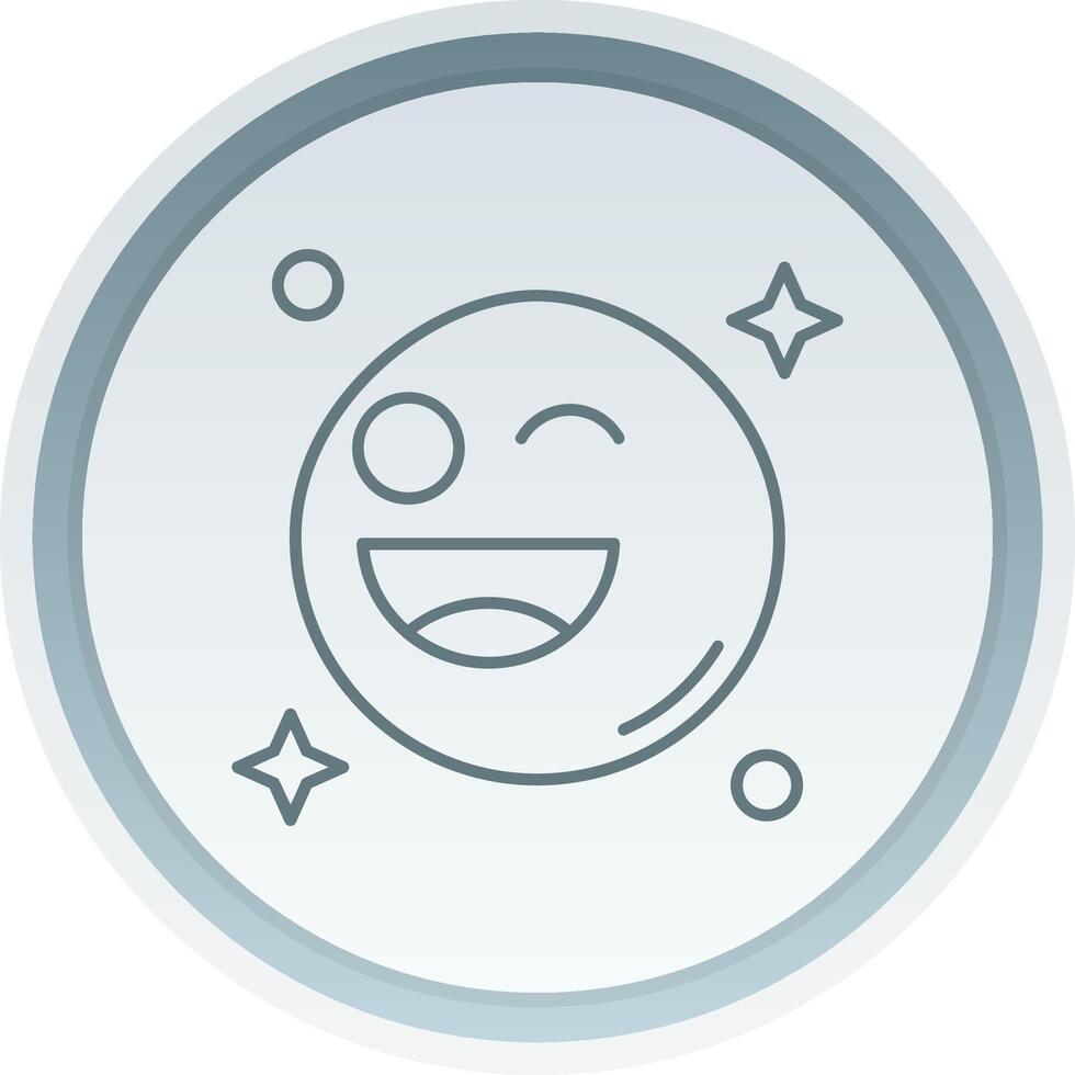 Wink Linear Button Icon vector