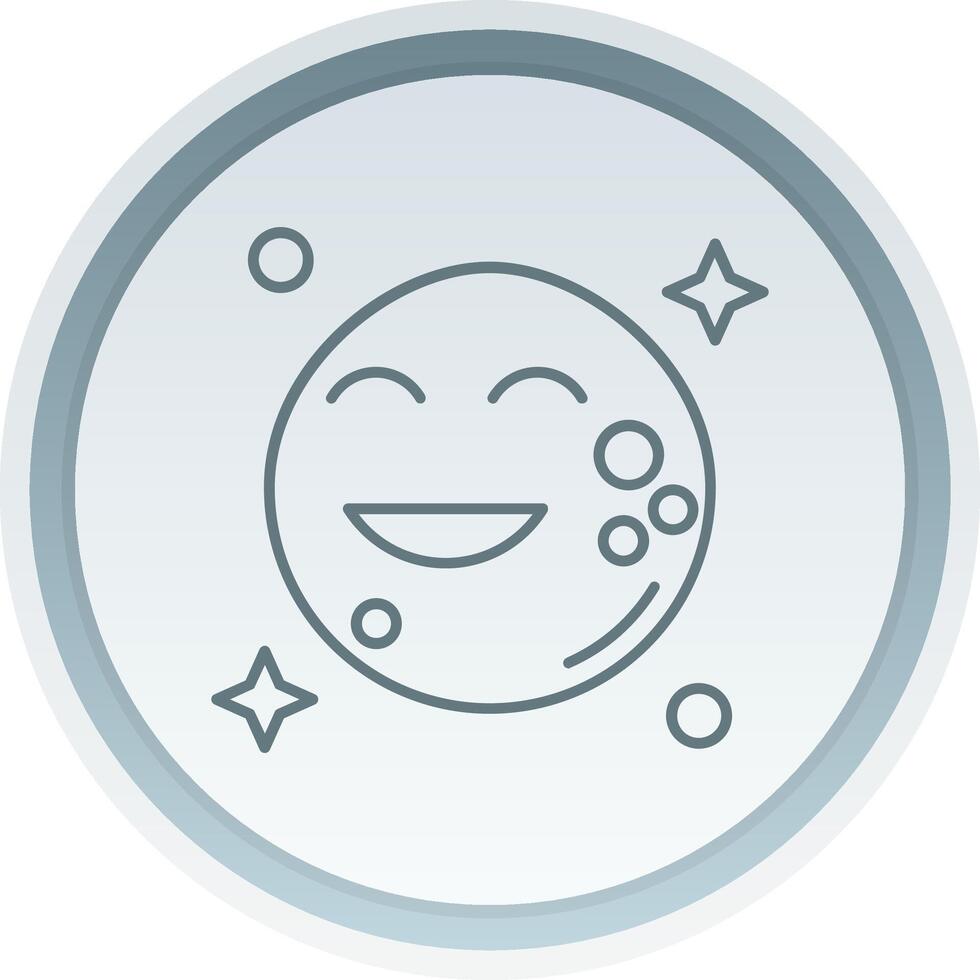 Moon Linear Button Icon vector