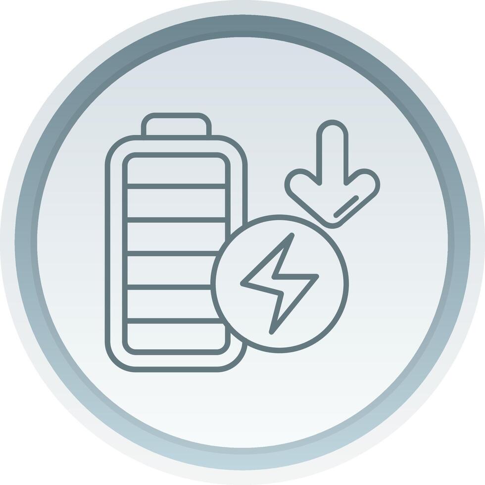 Low battery Linear Button Icon vector