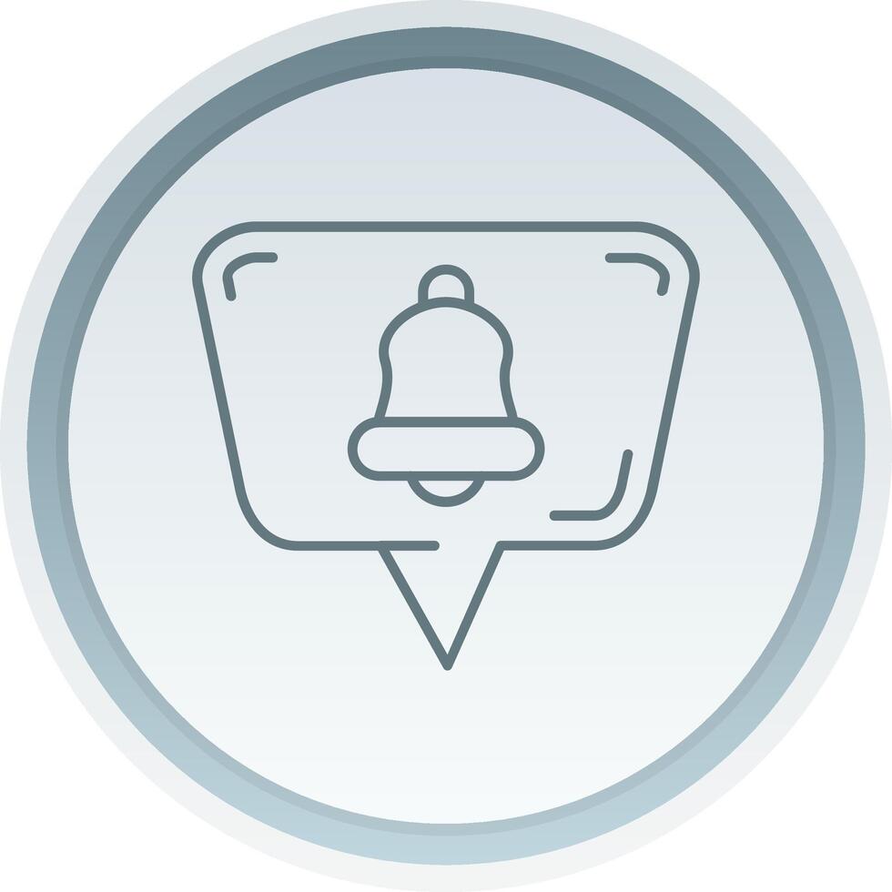 campana lineal botón icono vector