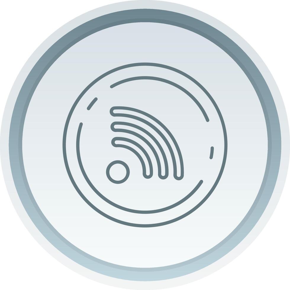 Rss Linear Button Icon vector