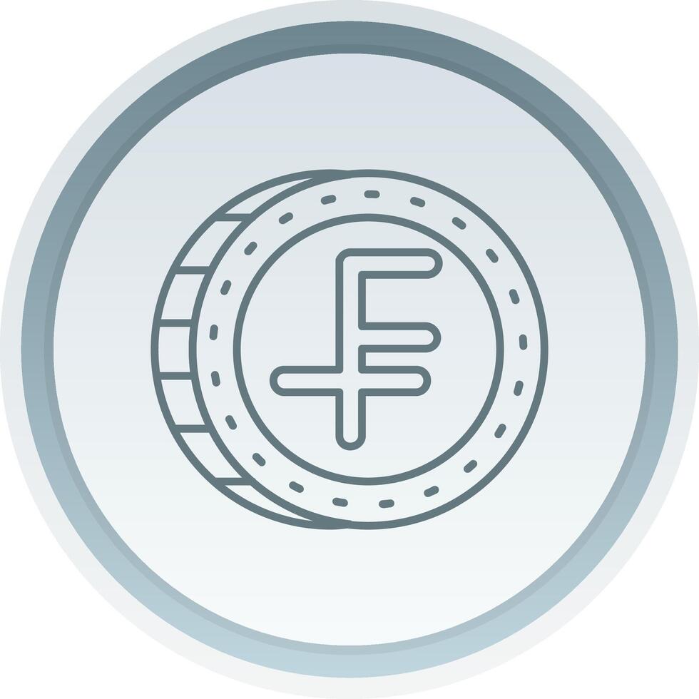 Swiss franc Linear Button Icon vector