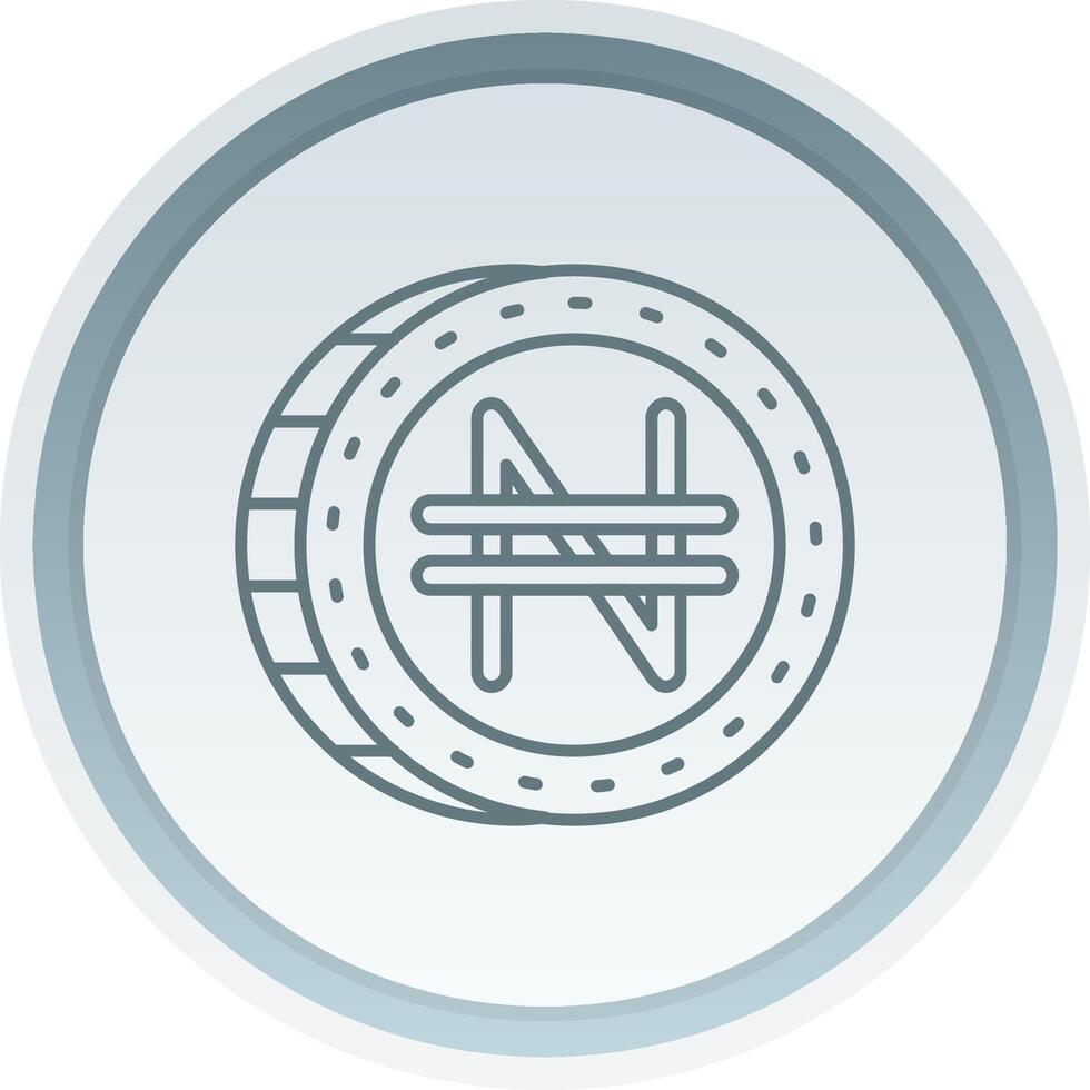 Namecoin Linear Button Icon vector