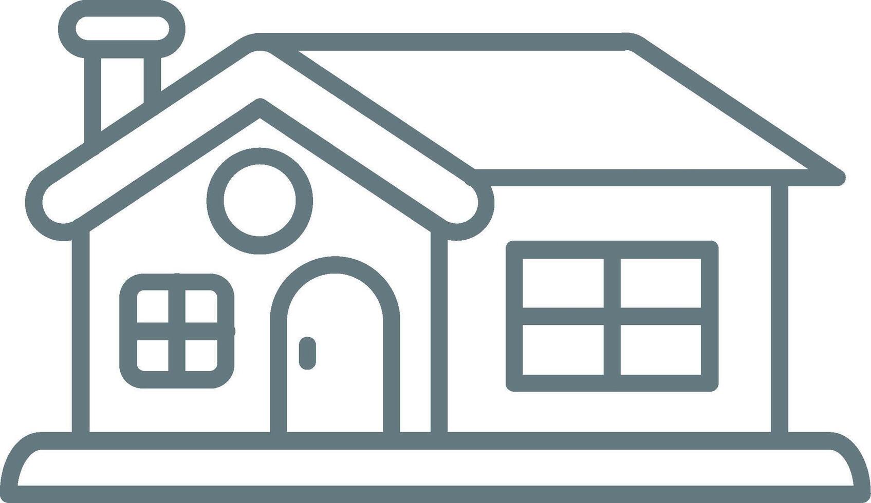 House Linear Button Icon vector