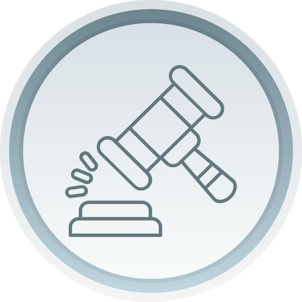 Gavel Linear Button Icon vector